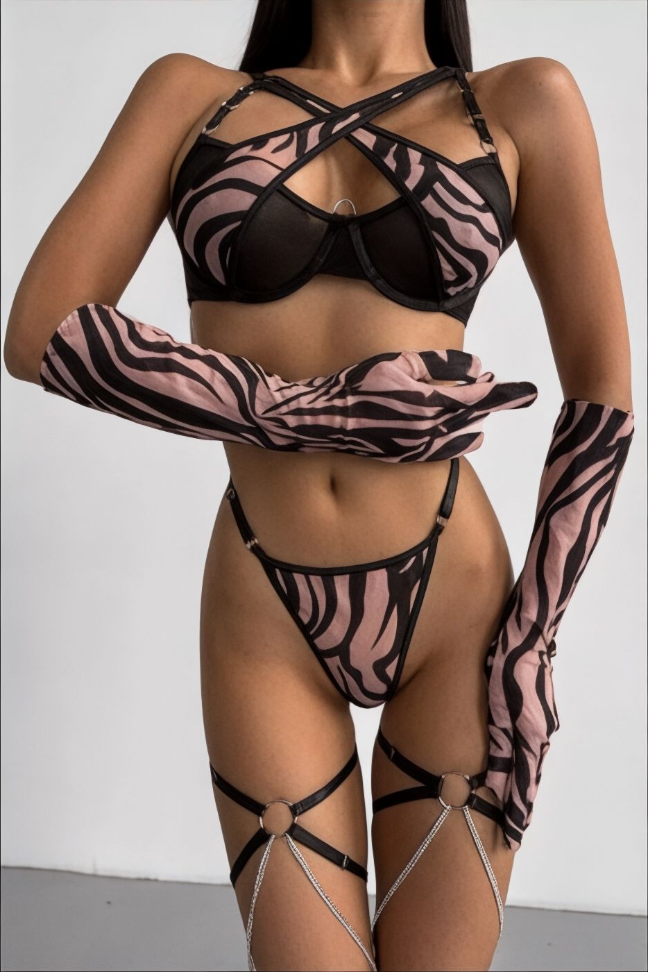 Zebra Exclusive Jartiyer Set (Aksesuarlar Dahildir.)